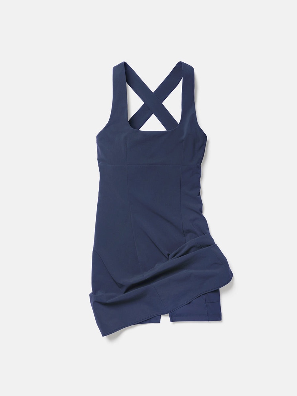 Rails Solene Navy Blue Midi Lightweight Satin Sleeveless Dress
